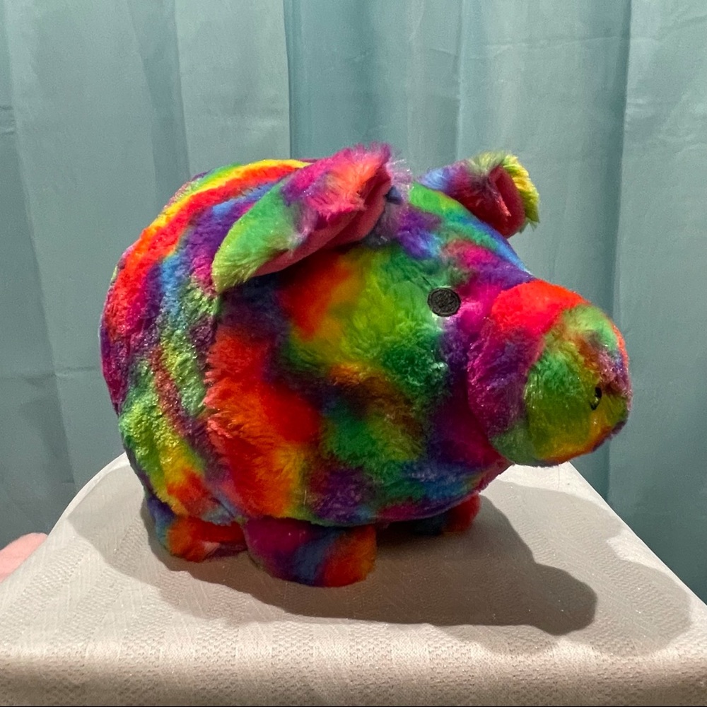 Fab NY Jumbo Stuffed Piggy Bank Tie Dye